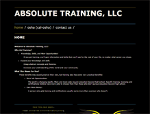 Tablet Screenshot of absolutetrainingllc.com